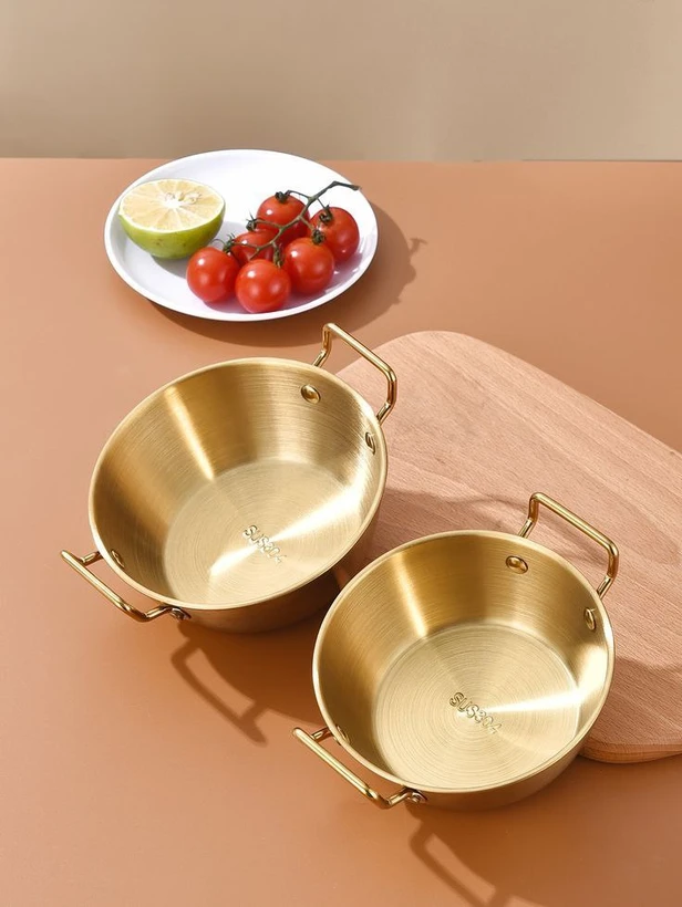 پیاله استیل طلایی وارداتی با طراحی مدرن و مقاوم