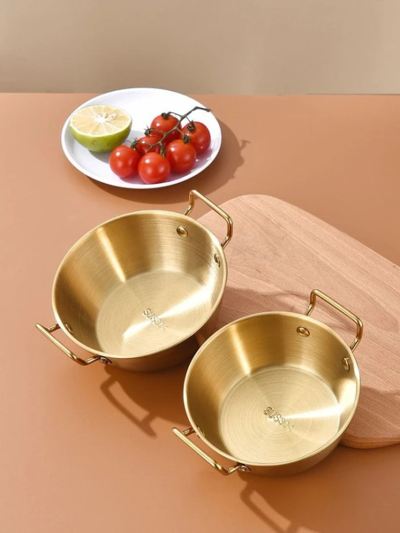 پیاله استیل طلایی وارداتی با طراحی مدرن و مقاوم