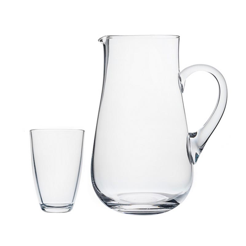 پارچ و 6 لیوان شیشه‌ای پاشاباغچه مدل آکوا با طراحی مدرن و کاربردی