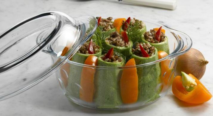 ظرف شیشه‌ای پیرکس پاشاباغچه BORCAM مناسب فر، مایکروویو و نگهداری غذا