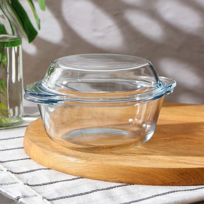 ظرف شیشه‌ای شفاف و بادوام پاشاباغچه BORCAM کد 59023 مناسب استفاده روزانه