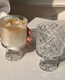 ست ۶ عددی دسرخوری پایهدار شیشهای DELI GLASS مدل کوه یخ وارداتی