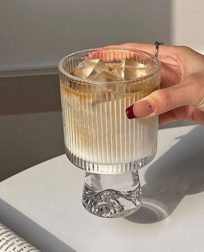 ست دسرخوری پایهدار شیشهای وارداتی برای پذیرایی مهمانی و خانه