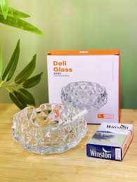 2. زیرسیگاری گرد Deli Glass مقاوم و قابل شستشو