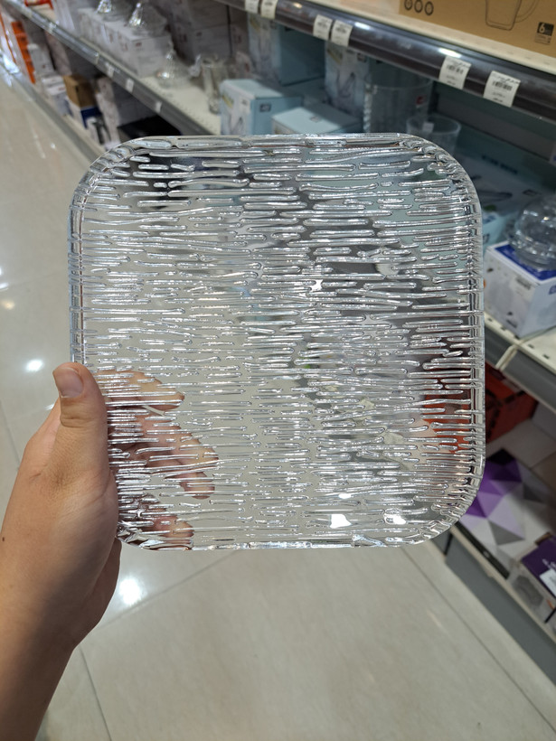ست ۶ عددی پیشدستی کریستالی طرح یخی برند Deli Glass – طراحی لوکس و شیشهای برای میز پذیرایی
