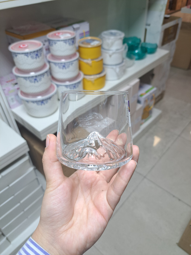 نیم لیوان شیشهای مدل کوه یخ Deli Glassware کد KIT-1156 – طراحی خاص، شفاف و مقاوم