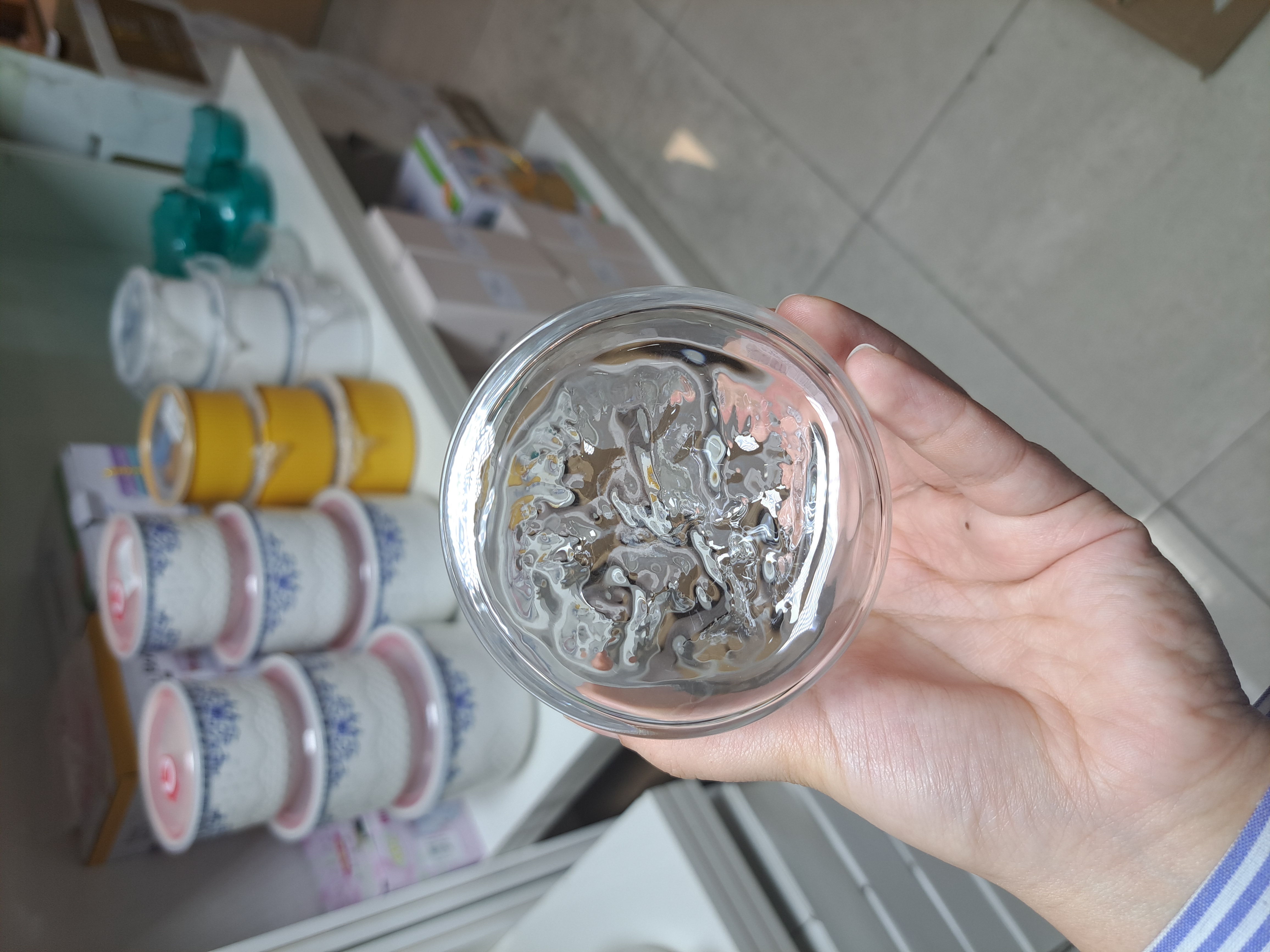 نیم لیوان کریستالی طرح کوه یخ برند Deli Glassware – مناسب پذیرایی لوکس و نوشیدنی‌های سرد