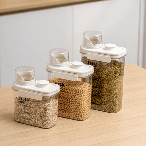 1. بانکه اکریلیک نشکن FRESH BOX – شفاف و مقاوم، مناسب نگهداری حبوبات و پودر