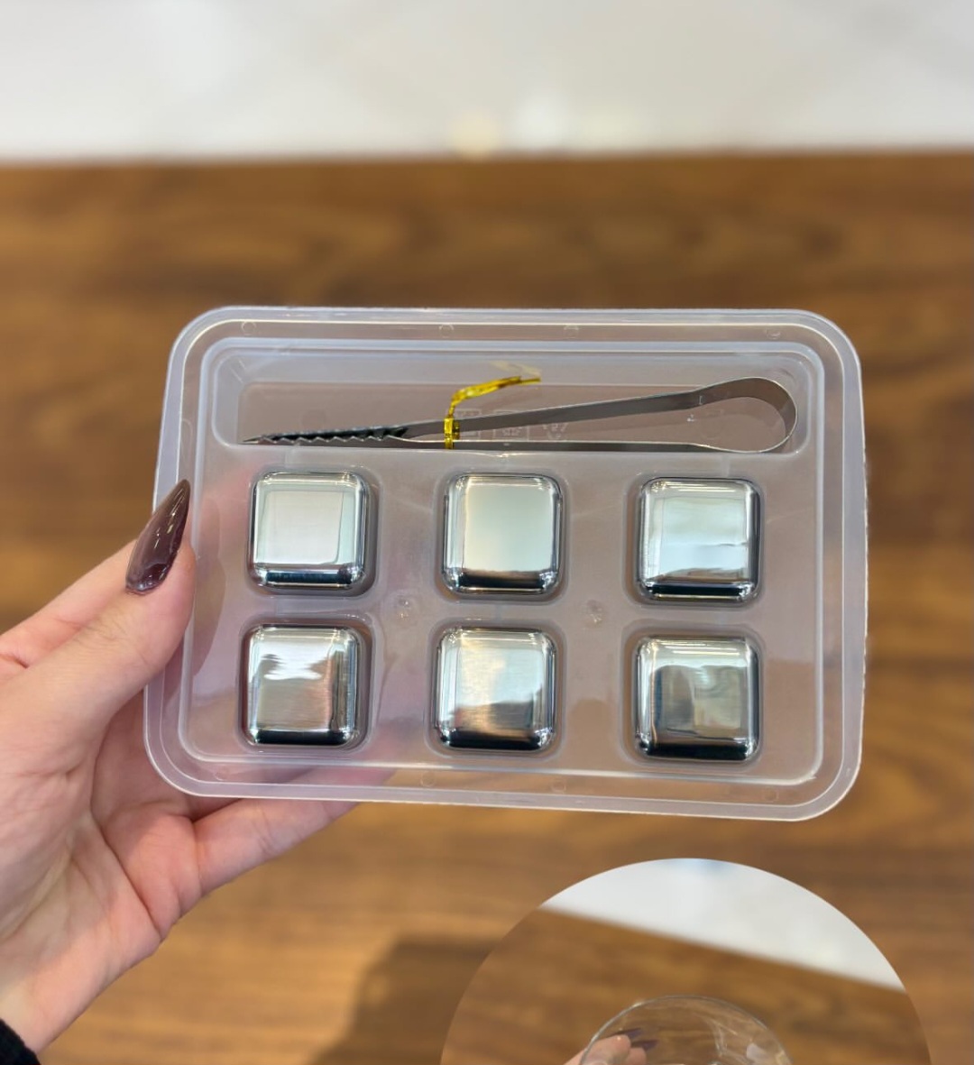 یخ مصنوعی استیل ضدزنگ بسته ۶ عددی مناسب خنک کردن نوشیدنی بدون رقیق شدن