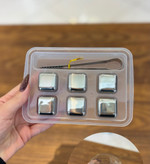 یخ مصنوعی استیل ضدزنگ بسته ۶ عددی مناسب خنک کردن نوشیدنی بدون رقیق شدن