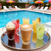 لیوان بلند Blooming برند Deli Glass با طراحی شیاردار و دستهدار مناسب انواع نوشیدنی