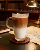 لیوان بلند شیاردار دستهدار مدل Blooming برند Deli Glass برای استفاده روزمره و پذیرایی