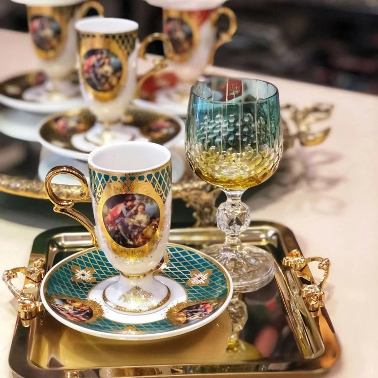 فنجان و نعلبکی چینی پرسلن آجار Barock