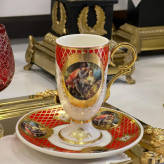 طرح باروک روی فنجان ست قهوهخوری آجار