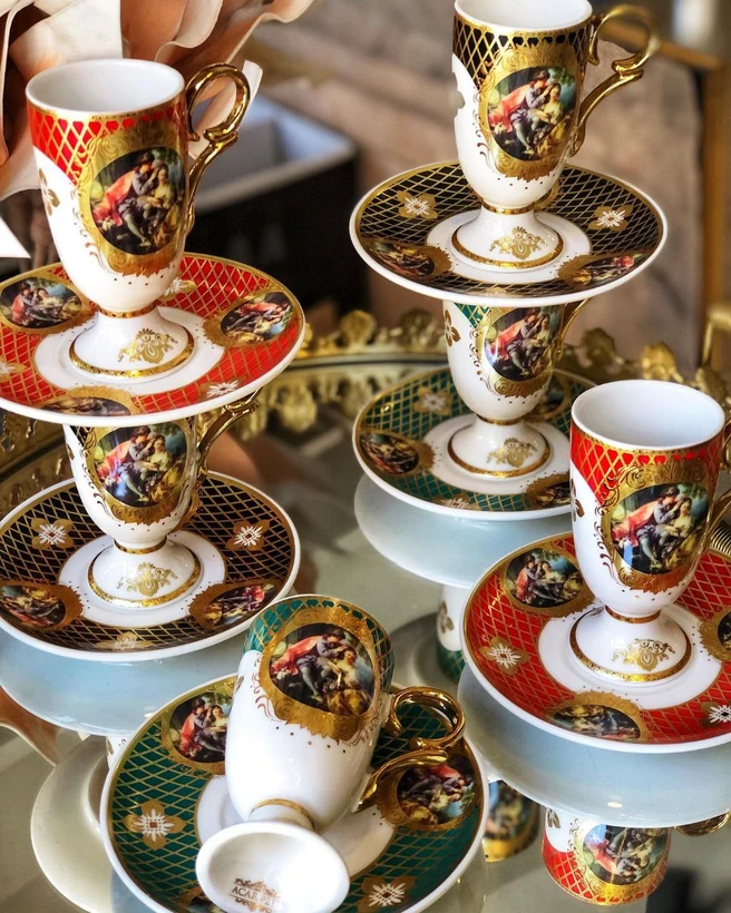 ست قهوه‌خوری آجار Barock ساخت ترکیه