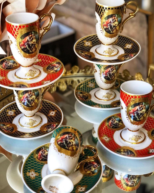ست قهوهخوری آجار Barock ساخت ترکیه