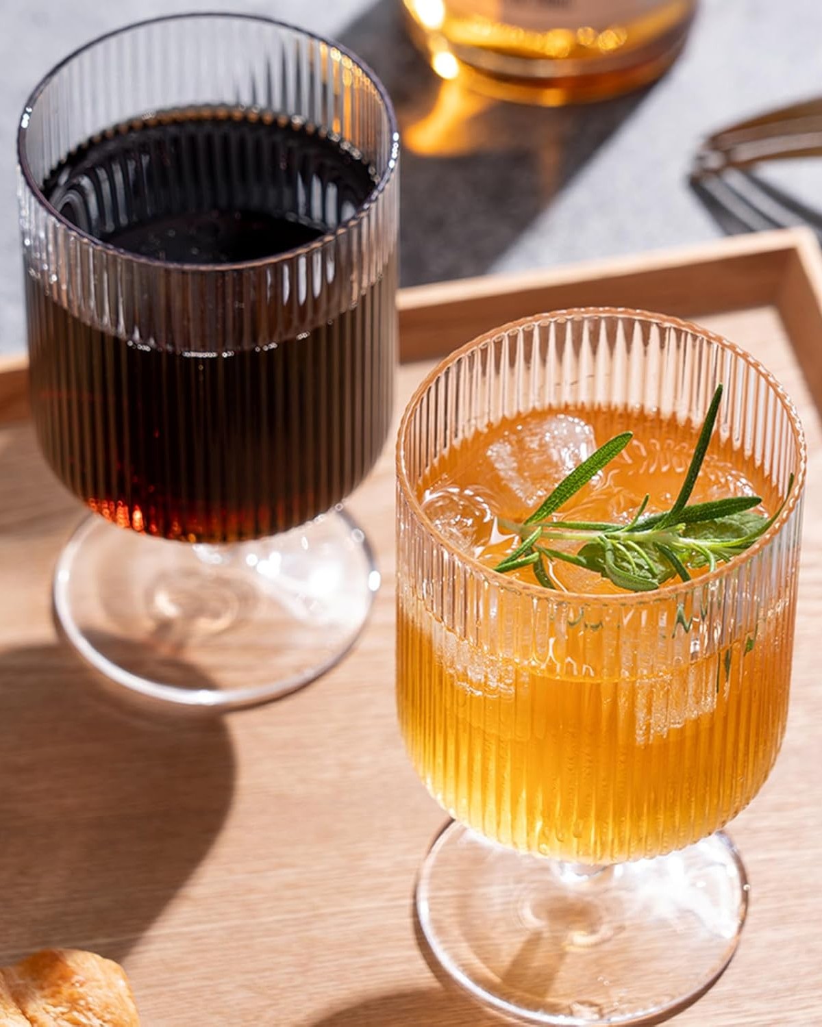 کاسه بستنی‌خوری شیشه‌ای شیاردار