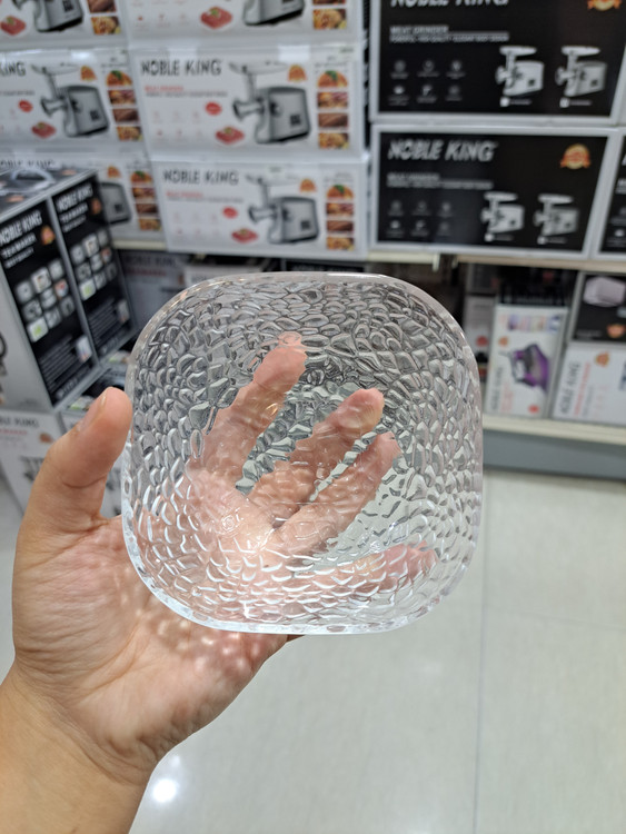 پیاله پذیرایی مربعی یخی – شیشه شفاف و طراحی مدرن Deli Glass