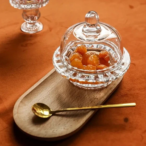 ظرف پذیرایی شیشهای شفاف Deli Glass