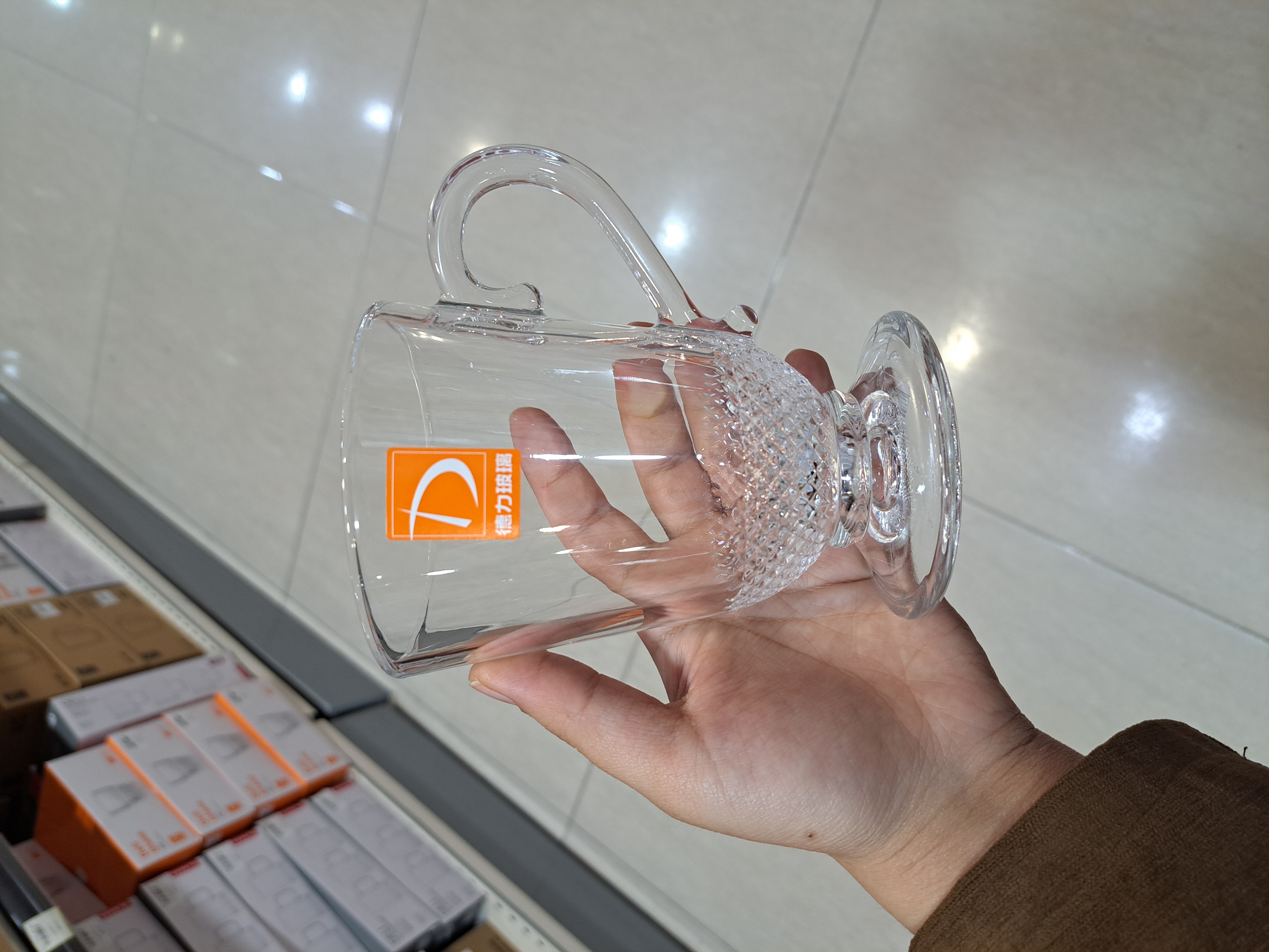 ماگ شیشه‌ای ۳۱۵ میل مناسب نوشیدنی‌های گرم