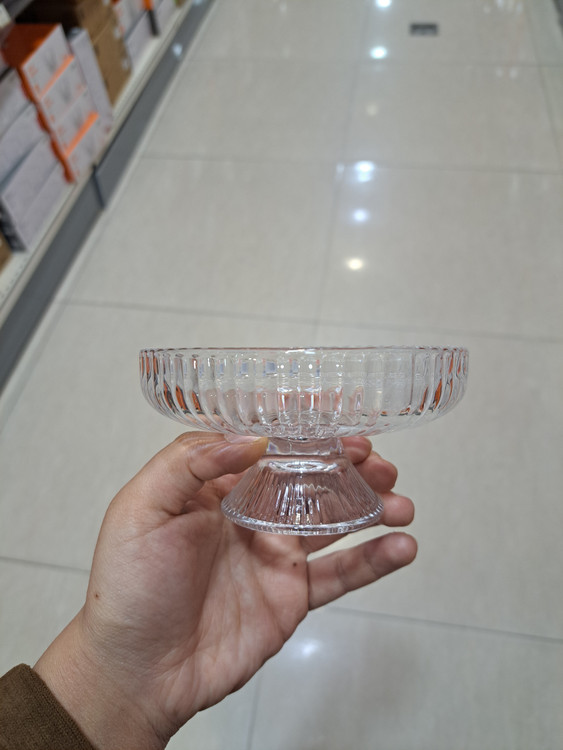 ست ۶ عددی دسرخوری شیشهای پایهدار Deli Glass – سه طرح