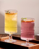 گیلاس شیاردار شیشهای دلی گلس 340 میلی لیتر