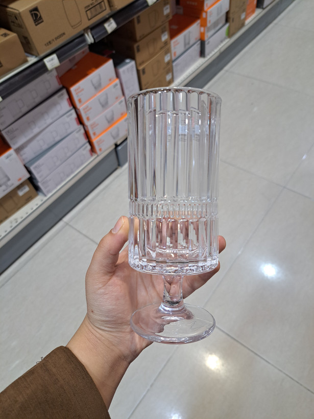 گیلاس شیشهای مقاوم شیاردار مدل Deli Glass