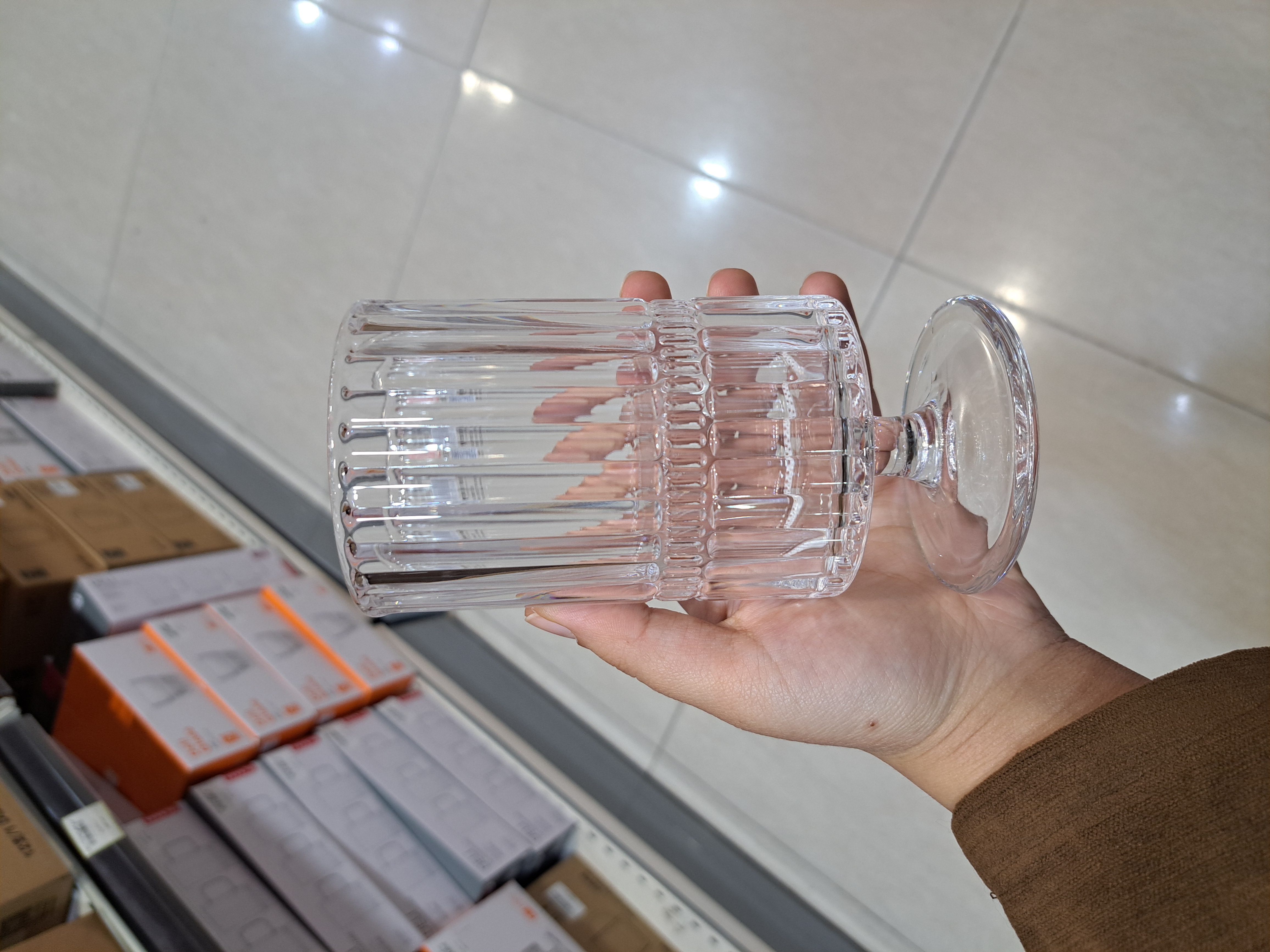 ست گیلاس شیاردار شفاف مناسب پذیرایی و نوشیدنی سرد