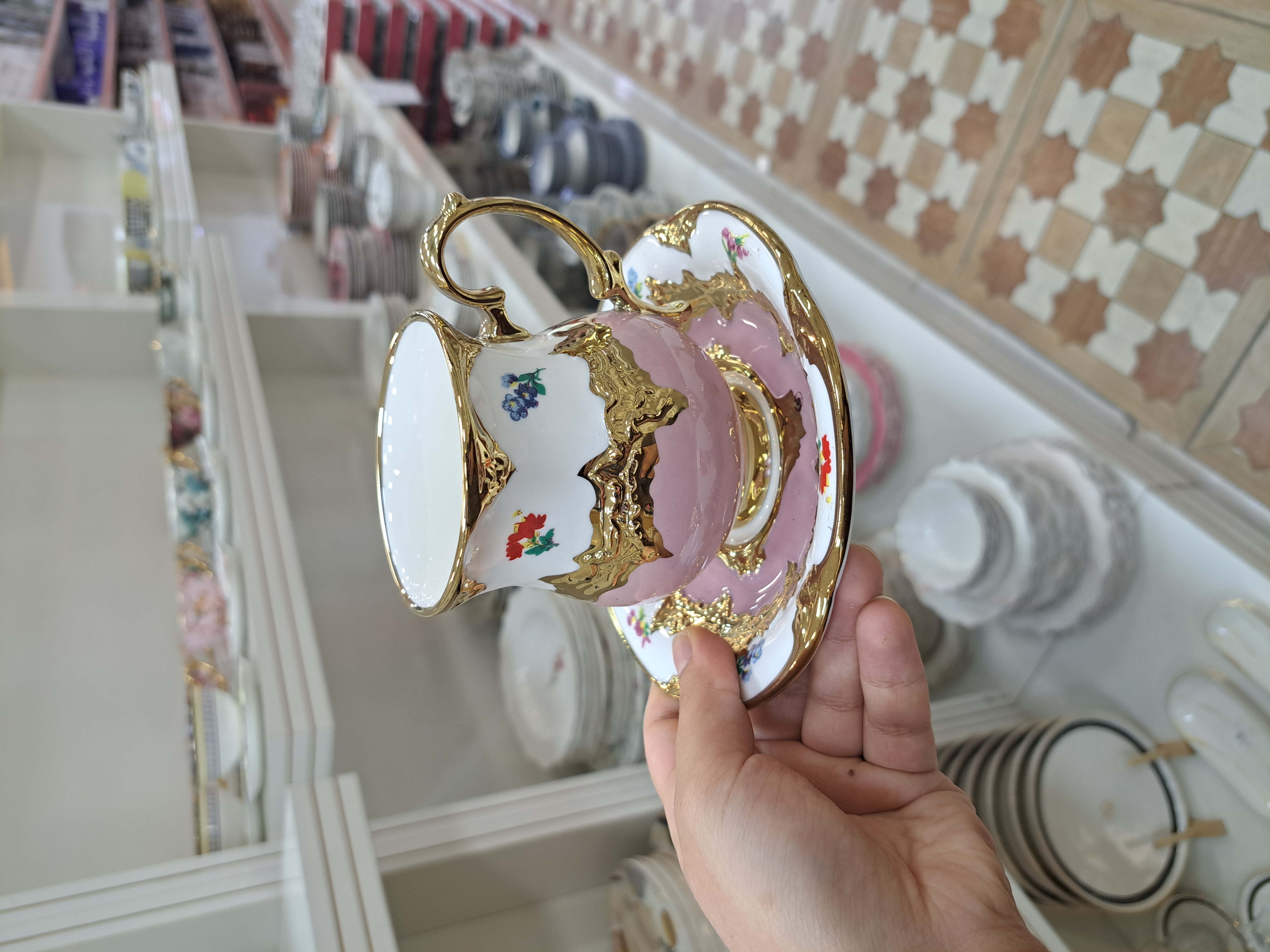 ست چایخوری ۶ رنگ طلاکوب KOSOVA ترکیه