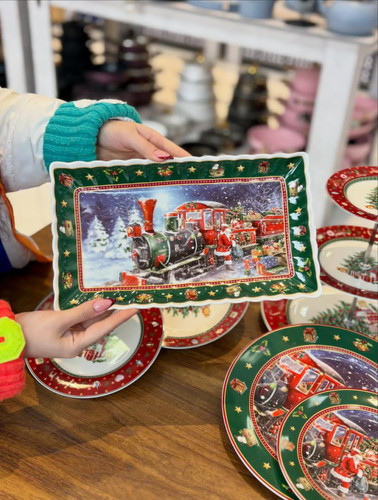 دیس مستطیل کریسمسی مدل KIT-1189