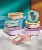 ظروف نگهداری غذا رنگی وارداتی با چهار سایز