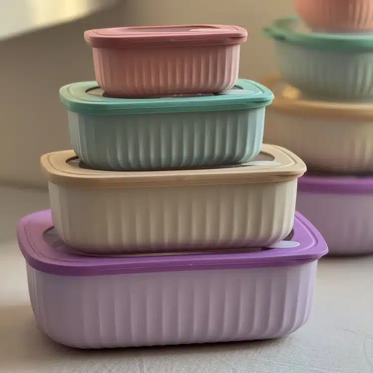 ست ظروف رنگی مناسب ماکروفر و فریزر