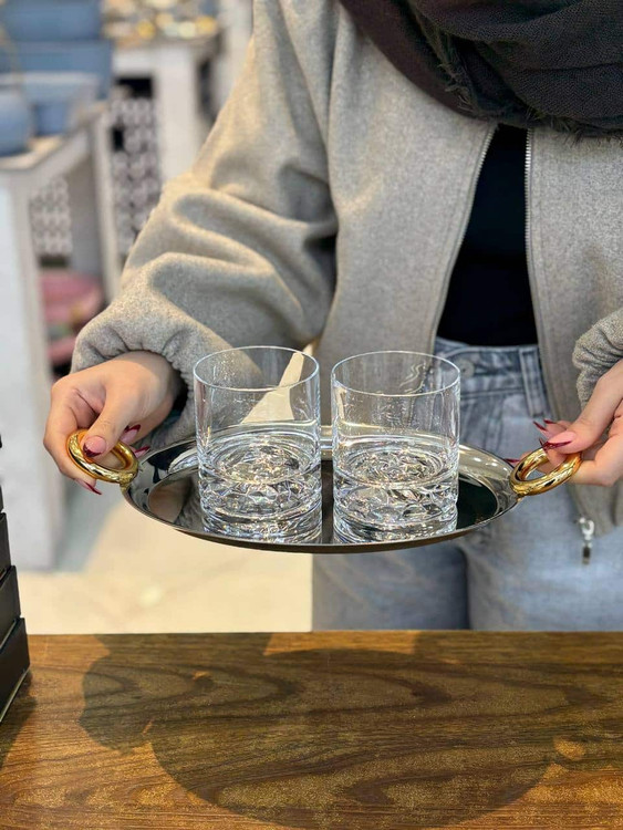 سینی لاکچری استیل ضدزنگ ساخت ترکیه مدل 4562