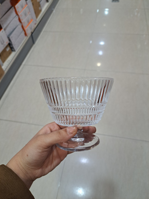 ست ۶ عددی دسرخوری پایهدار Deli Glass شفاف