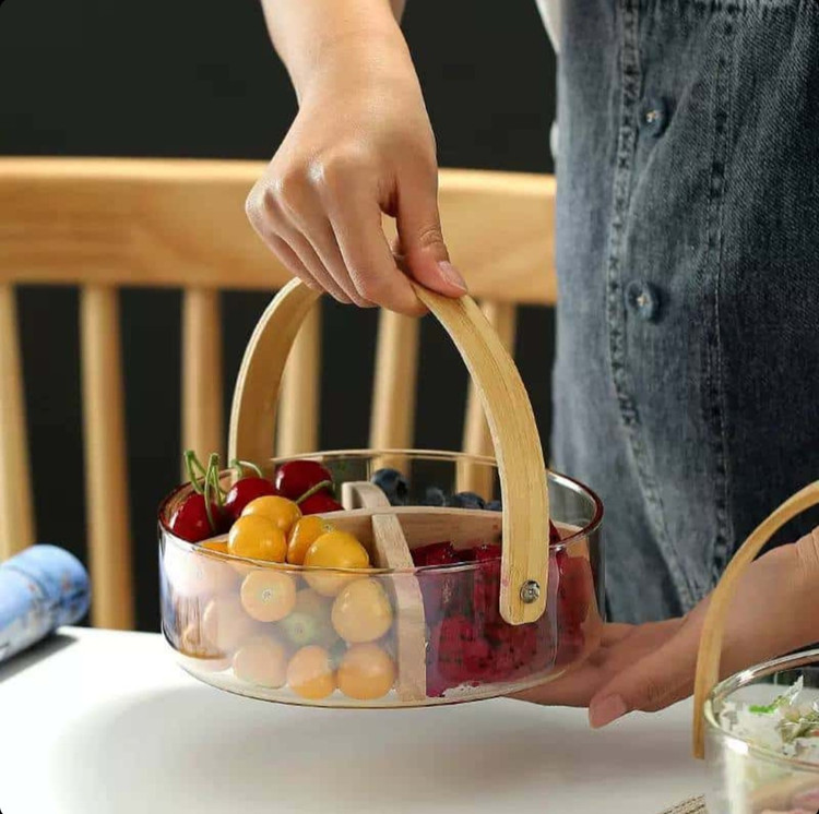 ست ۴ خانهای تنقلاتخوری با بدنه پیرکس آنتیشوک