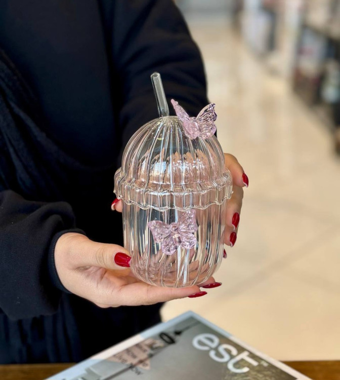 لیوان اسموتی نیدار شفاف 450 میل