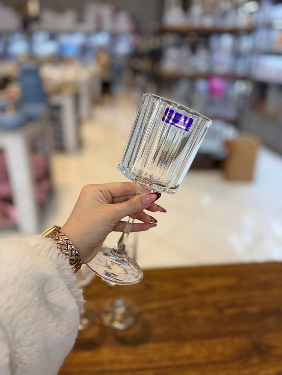 گیلاس پایه بلند 6 عددی DELI GLASS مدل DSJ0440-1158