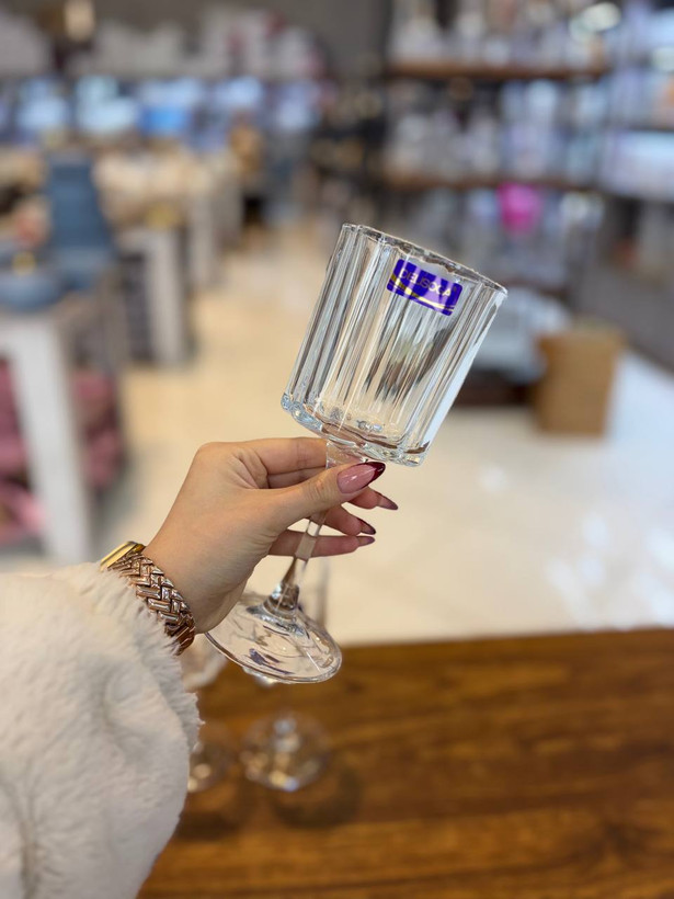 گیلاس پایه بلند 6 عددی DELI GLASS مدل DSJ0440-1158
