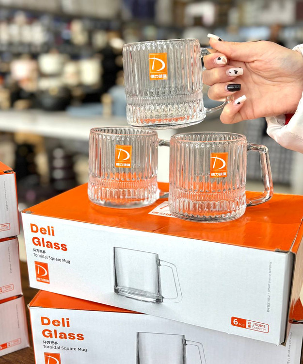 فنجان شیشه ای Deli Glass سایز کوچک 170 میلی لیتر