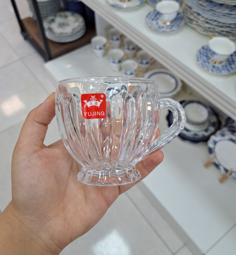 فنجان بلور کریستالی جنوا کد KIT-1505 ست ۶ عددی شفاف مناسب سرو چای، قهوه و دمنوش