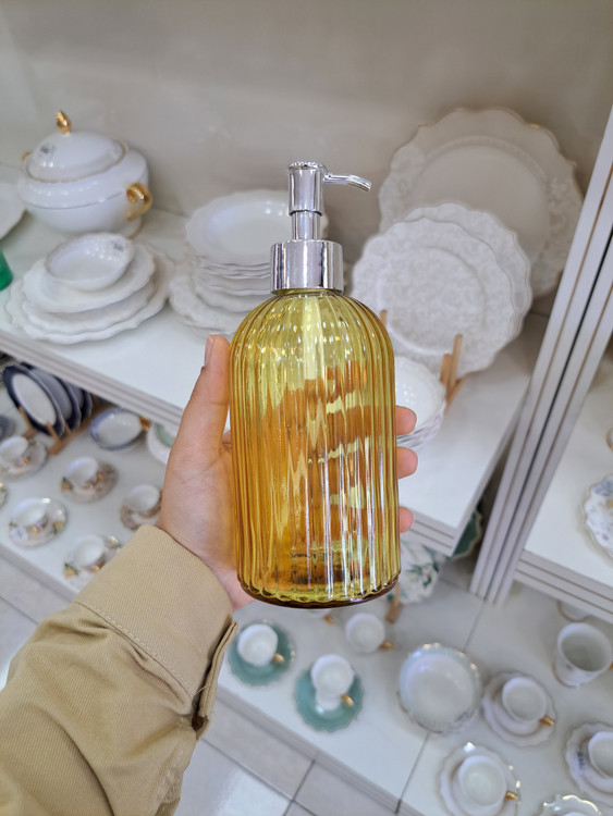 جا مایع لوکس بلوری رنگ طوسی مدل KIT_1628