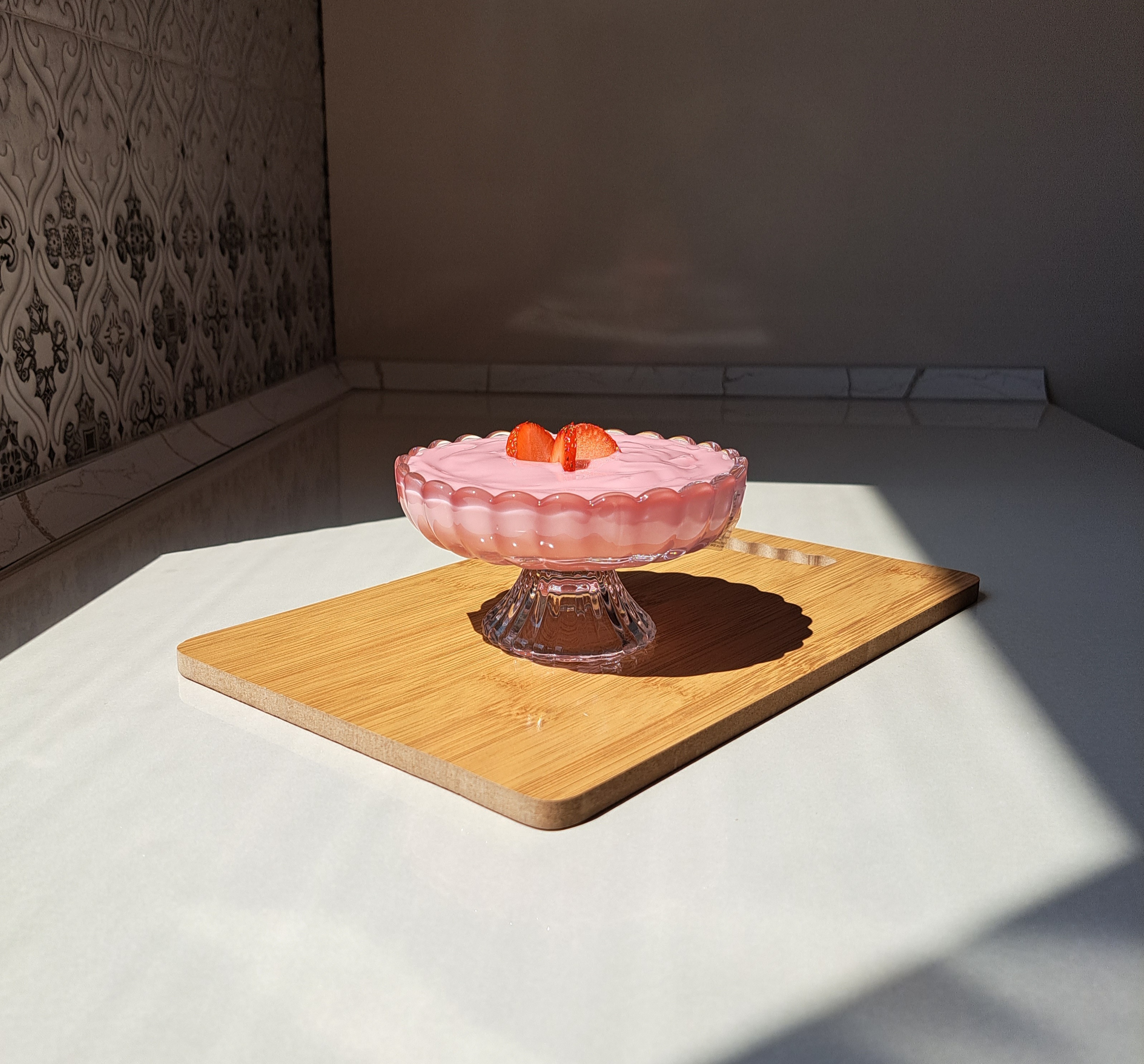 دسر خوری پایه دار بلینک مکس مدل LZ1308 شیشه‌ای