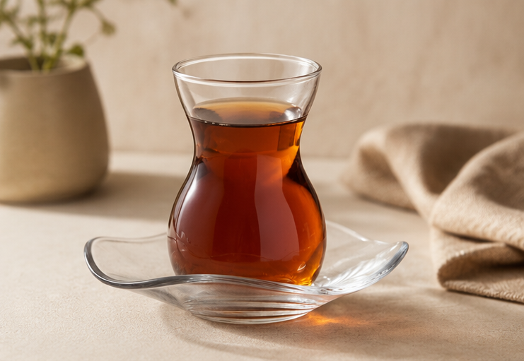 سرویس ۶ نفره فنجان و نعلبکی بلوری پاشاباغچه