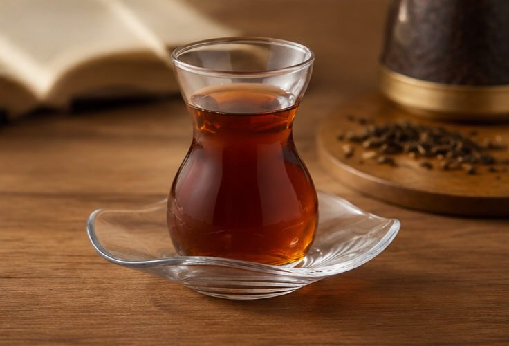 فنجان و نعلبکی شیشهای Pasabahce Dantel